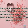 Mãe você é a estrela da minha vida que faz brilhar os meus dias mais sombrios, que faz o meu coração aquecer no frio. Você é a pureza do amor!