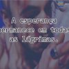 A esperança permanece em todas as lágrimas.
